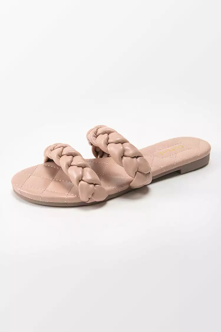 Cupshe Chai Double Braid Strap Slide Sandals 2 Cupshe Chai Double Braid Strap Slide Sandals - Image 2