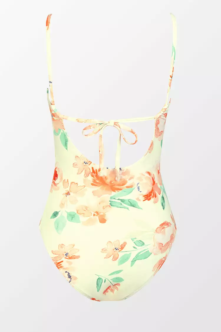Cupshe Relaxing Flowers Tunneled Cutout One Piece Swimsuit 4 Cupshe Relaxing Flowers Tunneled Cutout One Piece Swimsuit - Image 4