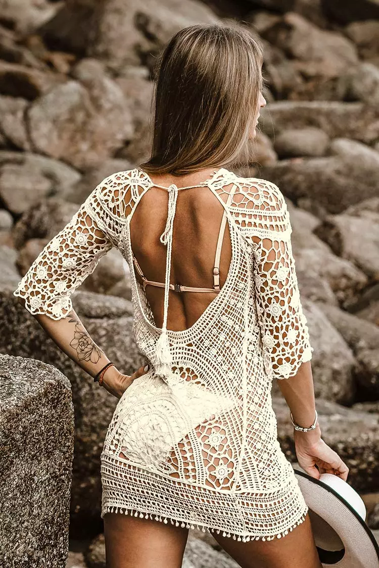 Cupshe Boho Hollow-Out Cover Up 2 Cupshe Boho Hollow-Out Cover Up - Image 2