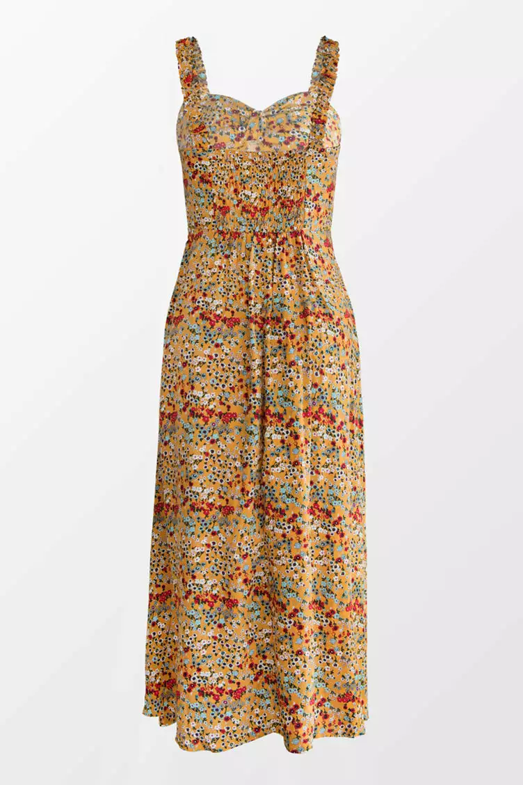 Cupshe Gloria Smocked Knotted Maxi Dress 4 Cupshe Gloria Smocked Knotted Maxi Dress - Image 4