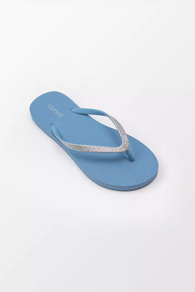 Cupshe Azure Blue Flip Flops 3 Cupshe Azure Blue Flip Flops - Image 3