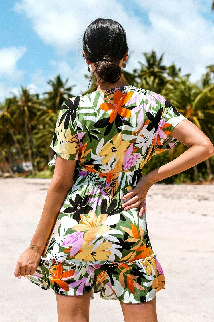 Cupshe Marlen Floral Ruffle Tie Front Dress 2 Cupshe Marlen Floral Ruffle Tie Front Dress - Image 2