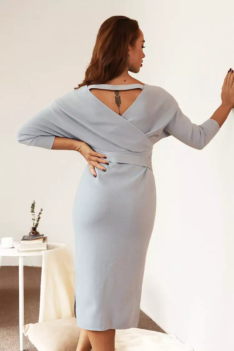Cupshe Lexus Dolman Sleeve Tie Waisted Long Sleeve Dress 2 Cupshe Lexus Dolman Sleeve Tie Waisted Long Sleeve Dress - Image 2