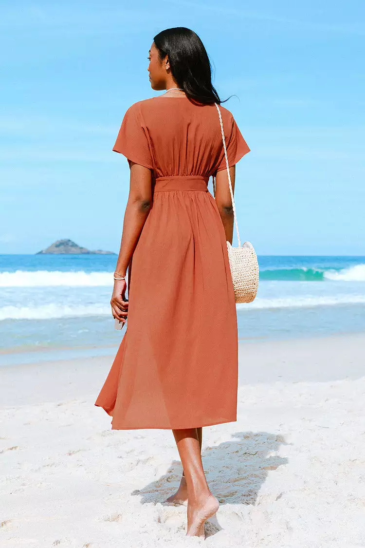 Cupshe Aubriella Button Front Split Dress 2 Cupshe Aubriella Button Front Split Dress - Image 2