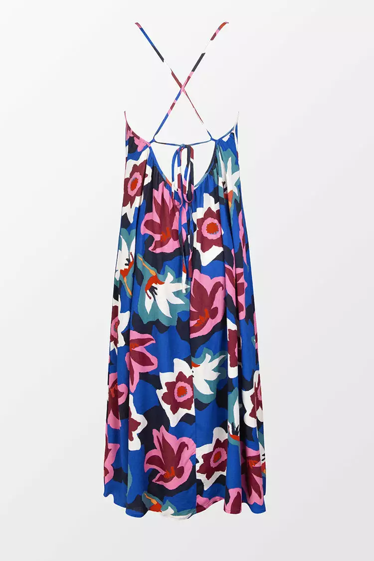 Cupshe Crystal Beach V-neck Floral Backless Slip Dress 2 Cupshe Crystal Beach V-neck Floral Backless Slip Dress - Image 2