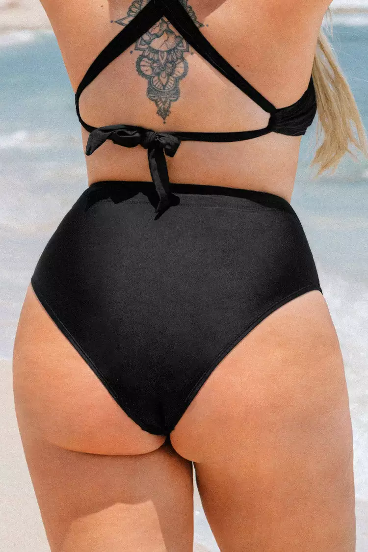 Cupshe Charmed Romance Banded High Waist Plus Size Bikini Bottom 2 Cupshe Charmed Romance Banded High Waist Plus Size Bikini Bottom - Image 2