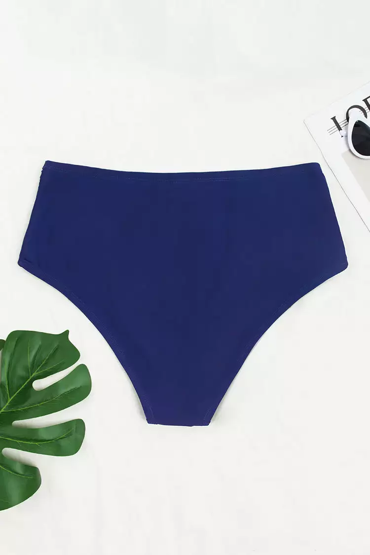 Cupshe Seaside Holiday Side Shirred High Waist Plus Size Bikini Bottom 4 Cupshe Seaside Holiday Side Shirred High Waist Plus Size Bikini Bottom - Image 4