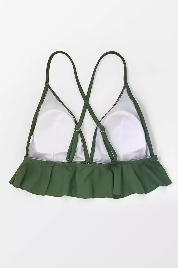 Cupshe Green Ruffle Bikini Top 4 Cupshe Green Ruffle Bikini Top - Image 4