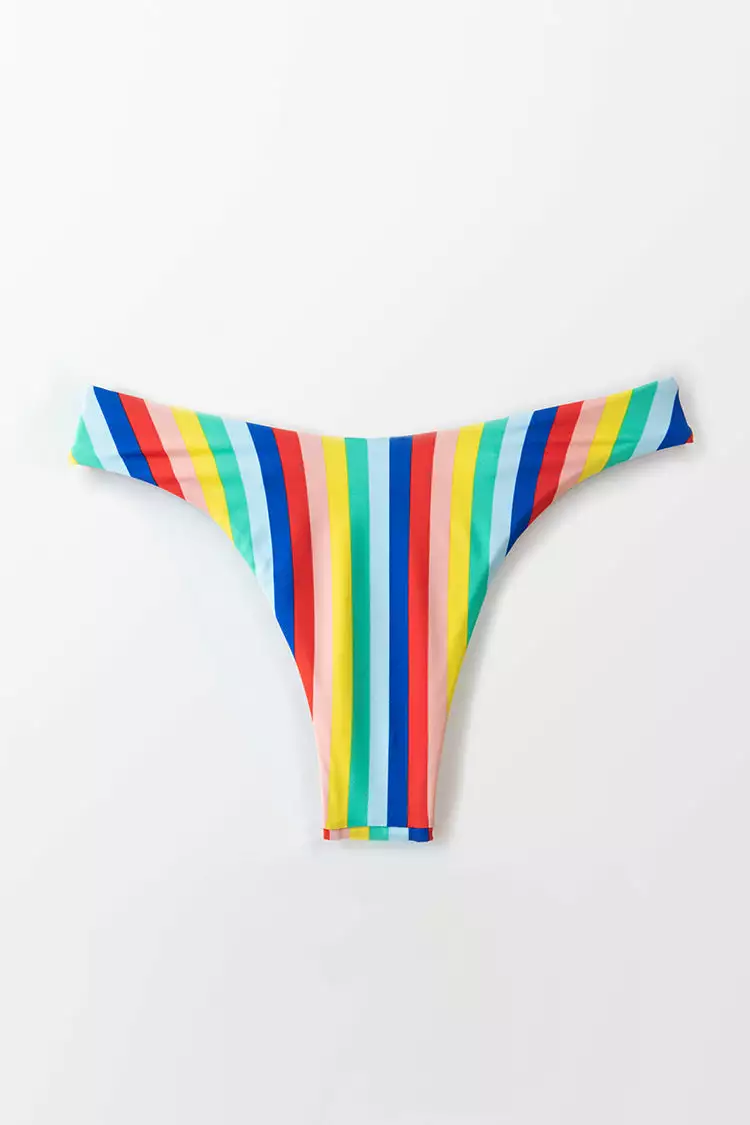 Cupshe Rainbow Knotted High Leg Bikini Bottom 4 Cupshe Rainbow Knotted High Leg Bikini Bottom - Image 4