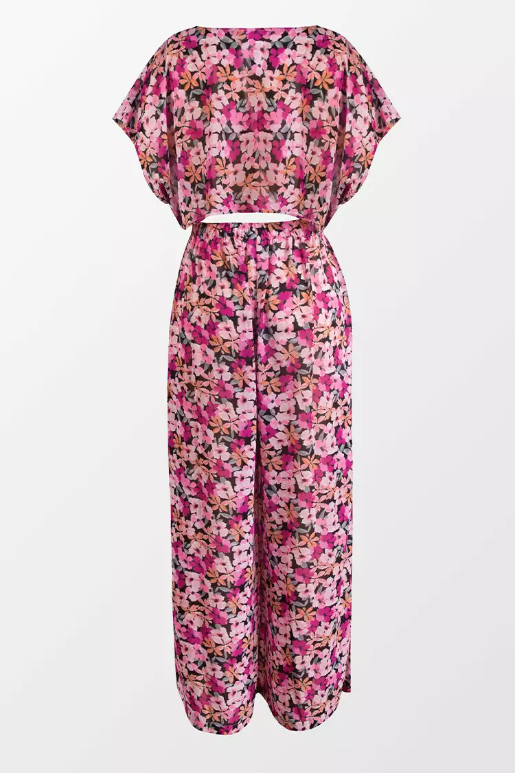 Cupshe Floral Impressions Palazzo Pant Set 2 Cupshe Floral Impressions Palazzo Pant Set - Image 2