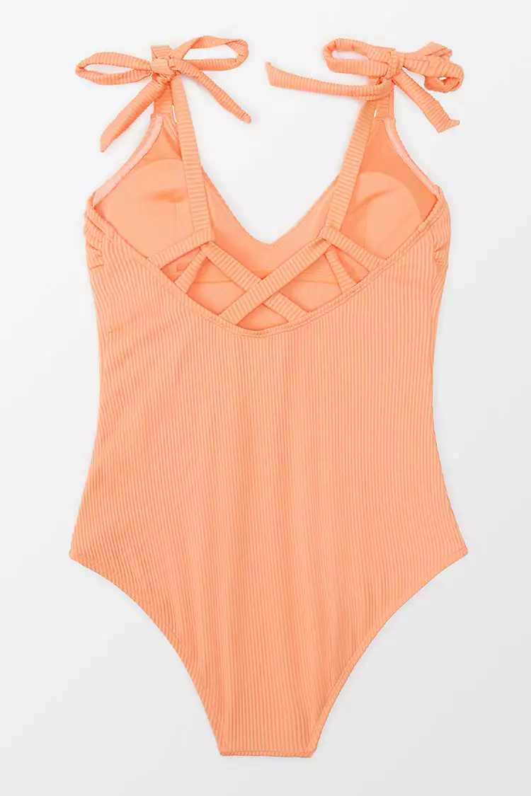 Cupshe Claudia Shoulder Tie Criss Cross One Piece Swimsuit 3 Cupshe Claudia Shoulder Tie Criss Cross One Piece Swimsuit - Image 3