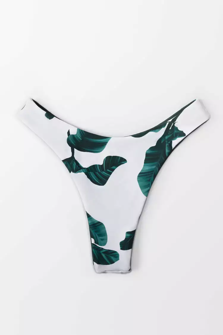 Cupshe Leafy Reversible High Cut Bikini Bottom 4 Cupshe Leafy Reversible High Cut Bikini Bottom - Image 4