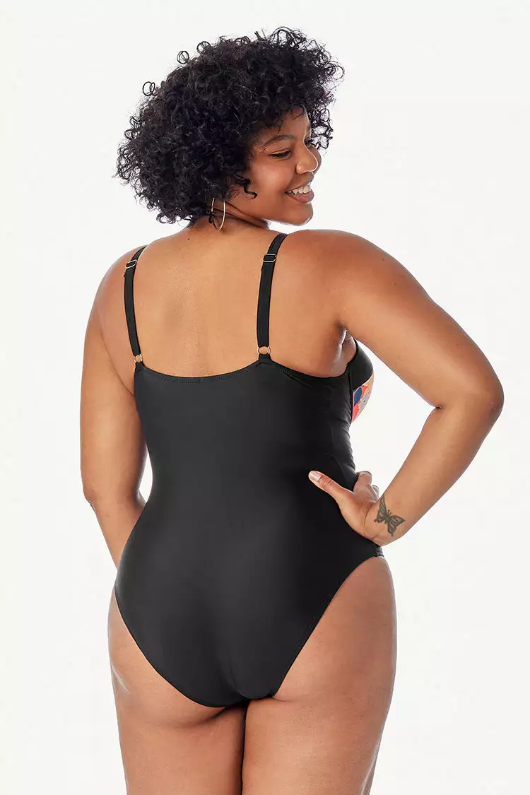 Cupshe Blossom Floral Plus Size One Piece Swimsuit 4 Cupshe Blossom Floral Plus Size One Piece Swimsuit - Image 4