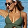 Cupshe Green Ruffle Bikini Top