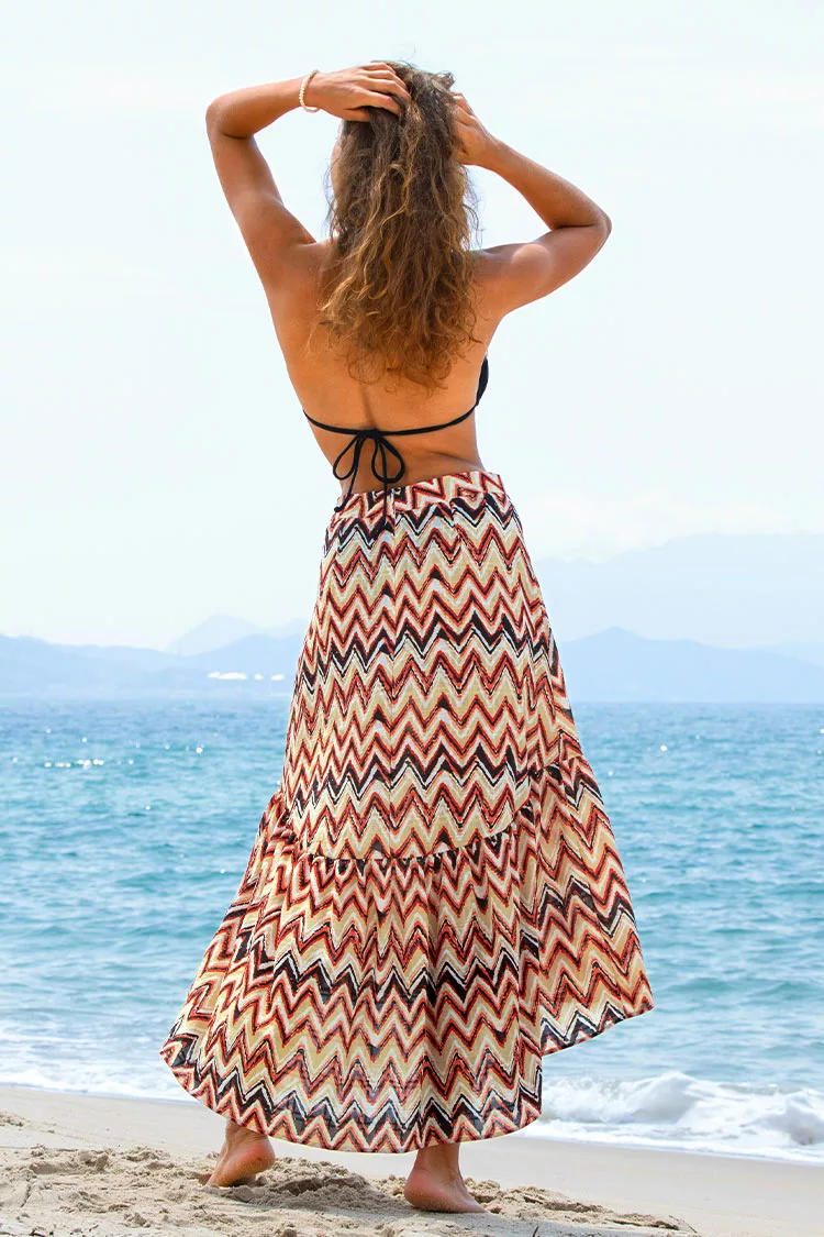 Cupshe Judith Chevron Print Cover Up Skirt 2 Cupshe Judith Chevron Print Cover Up Skirt - Image 2