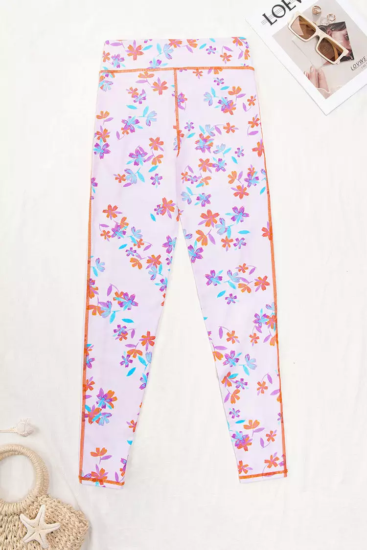 Cupshe Whimsy Floral Elastic Waist Leggings 2 Cupshe Whimsy Floral Elastic Waist Leggings - Image 2