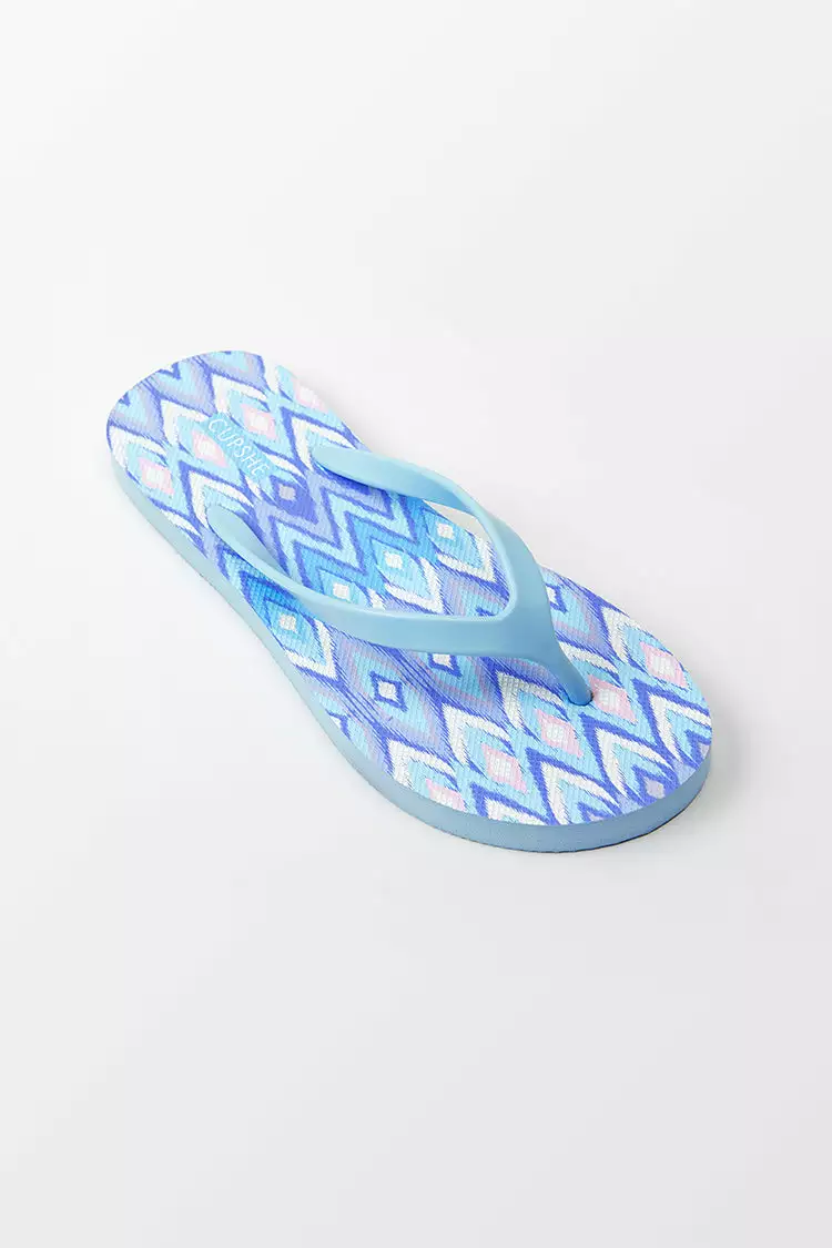 Cupshe Cool Breeze Geometic Print Flip Flops 2 Cupshe Cool Breeze Geometic Print Flip Flops - Image 2
