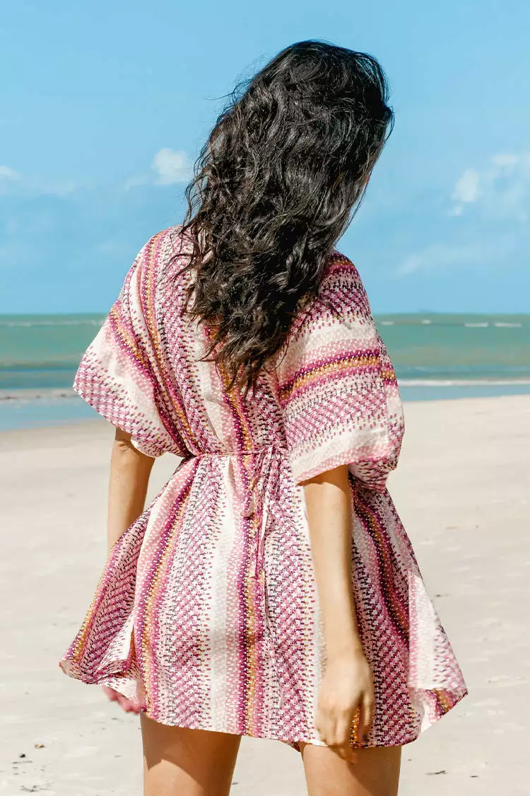 Cupshe Mckenna Geometric Print V Neck Kimono 2 Cupshe Mckenna Geometric Print V Neck Kimono - Image 2