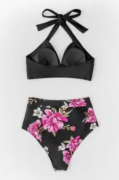 Cupshe Black Floral Halter High Waisted Bikini 13 Cupshe Black Floral Halter High Waisted Bikini -Deals Cupshe Store 2 c74a13cc 4e57 4569 895a 1b6aecc28603
