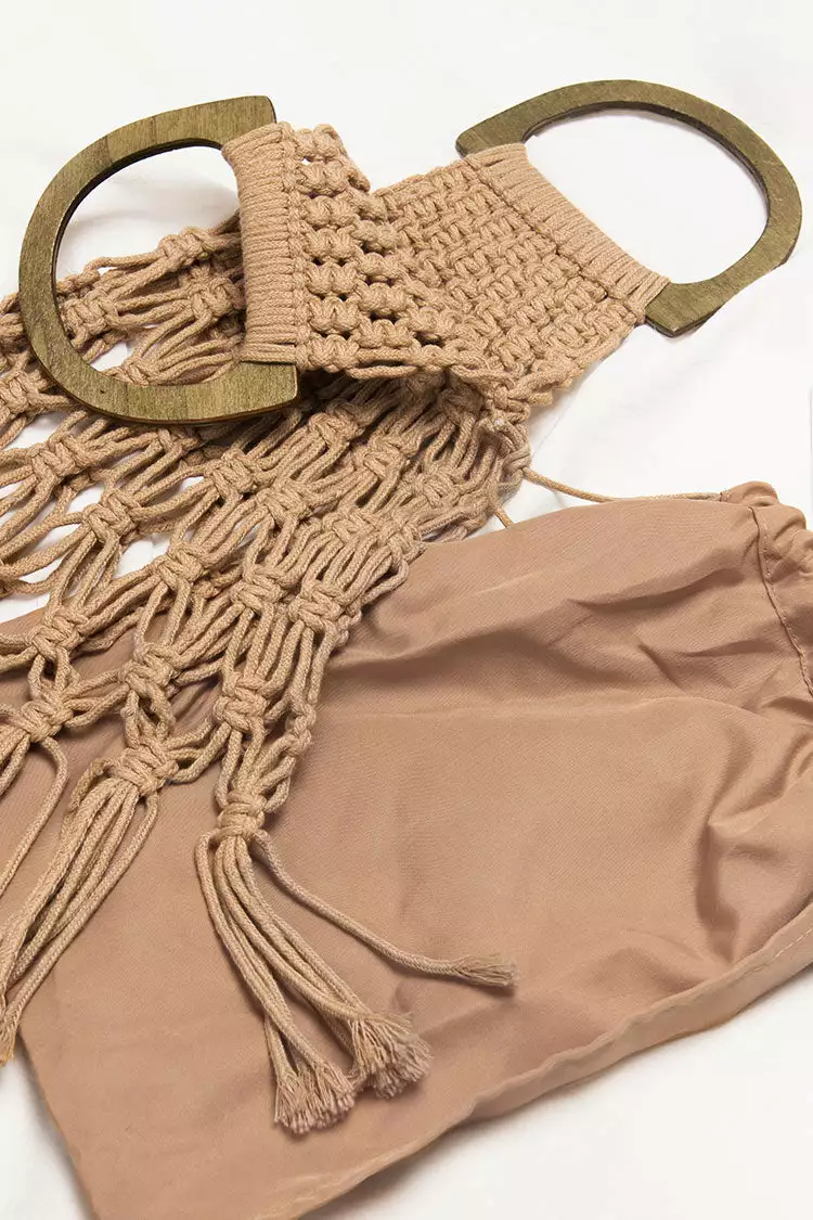 Cupshe Beachwood Brown Braided Satchel Bag 2 Cupshe Beachwood Brown Braided Satchel Bag - Image 2