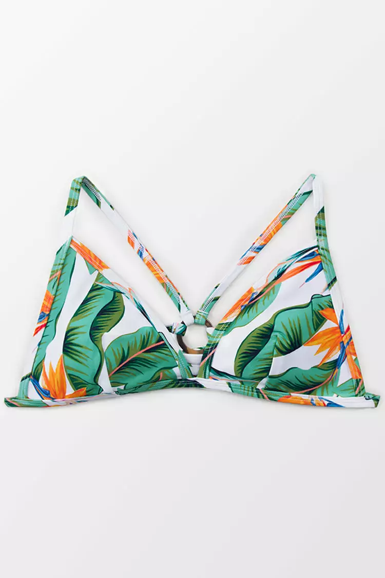 Cupshe Juniper Leafy Crisscross Bikini Top 3 Cupshe Juniper Leafy Crisscross Bikini Top - Image 3