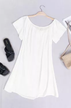 Cupshe Paloma White Off Shoulder Drawstring Dress 12 Cupshe Paloma White Off Shoulder Drawstring Dress -Deals Cupshe Store 2 d5684612 13dd 45ae 98a0 d7e4c92e16e4