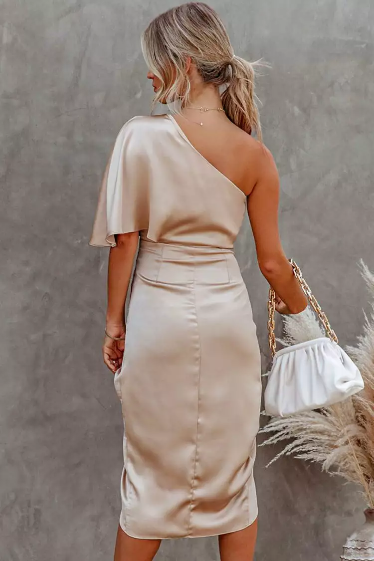 Cupshe Nyasia One Shoulder Irregular Hem Dress 2 Cupshe Nyasia One Shoulder Irregular Hem Dress - Image 2