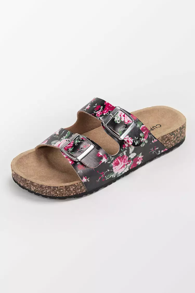 Cupshe Laurel Floral Buckle Strap Slide Sandals 2 Cupshe Laurel Floral Buckle Strap Slide Sandals - Image 2
