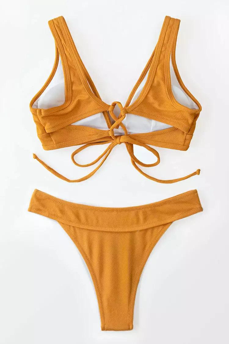 Cupshe Ginger Lace Up Low Rise Bikini 7 Cupshe Ginger Lace Up Low Rise Bikini - Image 7