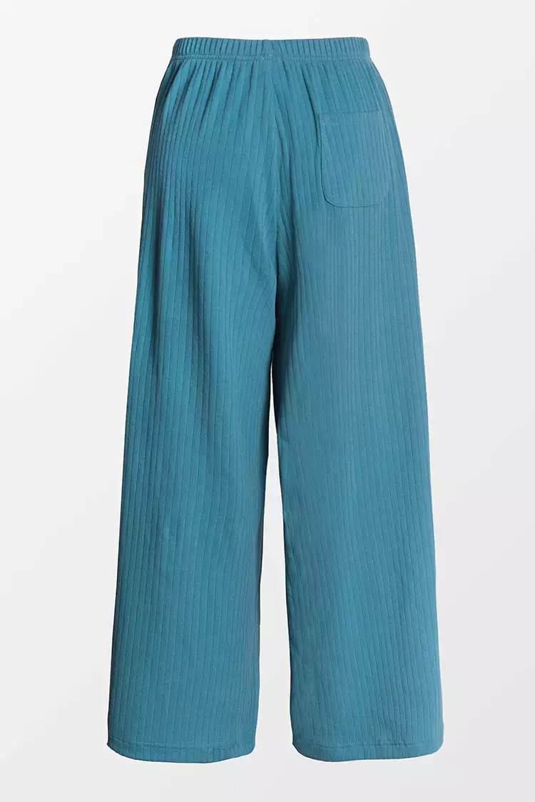 Cupshe Palm Elastic Waist Straight Leg Pants 2 Cupshe Palm Elastic Waist Straight Leg Pants - Image 2