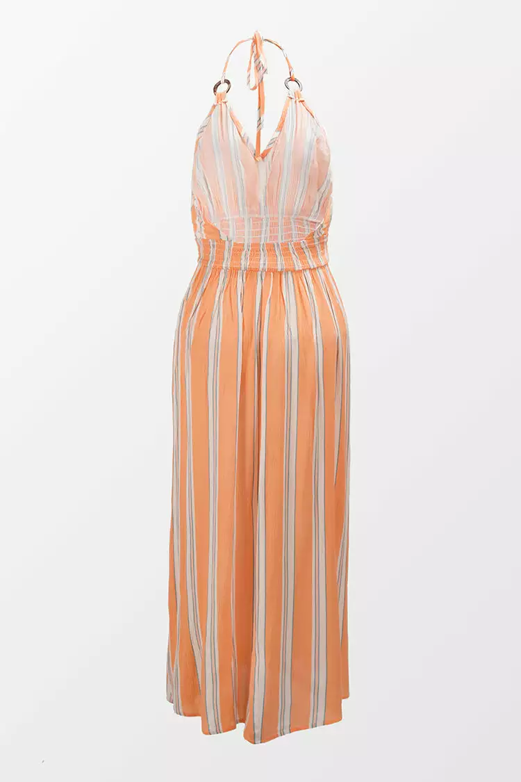Cupshe Sunny Striped Halter Dress 4 Cupshe Sunny Striped Halter Dress - Image 4