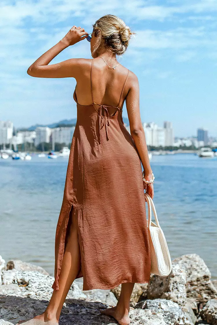 Cupshe Caramel Slip Dress 2 Cupshe Caramel Slip Dress - Image 2
