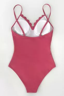 Cupshe Dark Coral Scallop Trimmed One Piece Swimsuit 13 Cupshe Dark Coral Scallop Trimmed One Piece Swimsuit -Deals Cupshe Store 2 fce1320b 9515 4a97 8cd6 7abd2ffc4acb