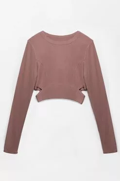 Cupshe Cherise Cut-out Side Crop Sweatshirt -Deals Cupshe Store 2 fd94dee6 9792 4835 a0d4 5434276a3533