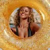 Cupshe Gleam Inflatable Golden Sparkle and Shine Swimming Ring