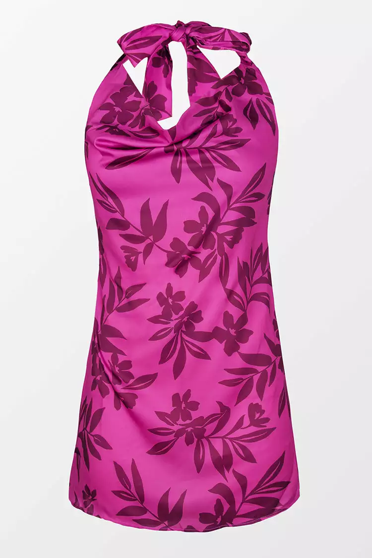 Cupshe Chantel Row Drape Halter Neck Tie Short A-Shape Dress 3 Cupshe Chantel Row Drape Halter Neck Tie Short A-Shape Dress - Image 3