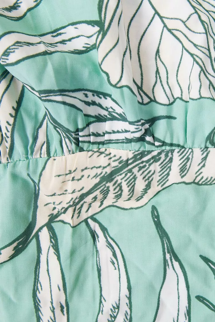 Cupshe Emmeline Leafy Ruffle Loose Waisted Drawstring Slip Dress 3 Cupshe Emmeline Leafy Ruffle Loose Waisted Drawstring Slip Dress - Image 3