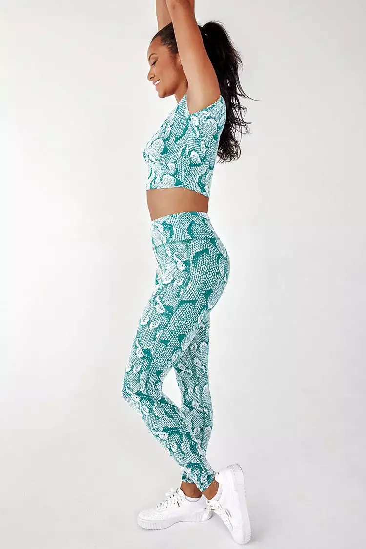 Cupshe Pandora Snake V-neck Crop High Waisted Matching Set 3 Cupshe Pandora Snake V-neck Crop High Waisted Matching Set - Image 3