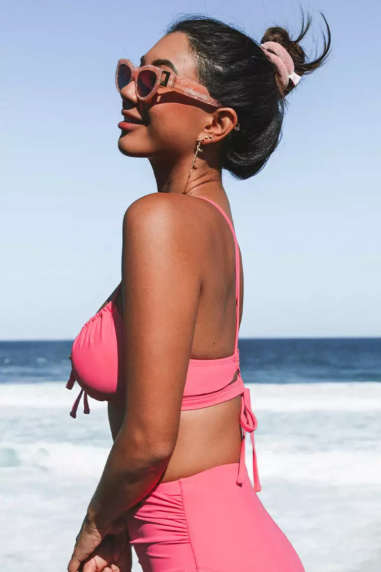 Cupshe Mercury Retrograde Solid Tunneled Bralette Bikini Top 3 Cupshe Mercury Retrograde Solid Tunneled Bralette Bikini Top - Image 3