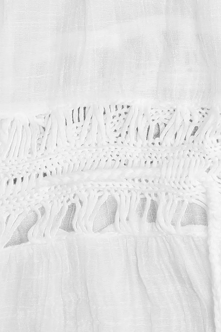 Cupshe Leila Crochet Tassel Drawstring Kimono 6 Cupshe Leila Crochet Tassel Drawstring Kimono - Image 6