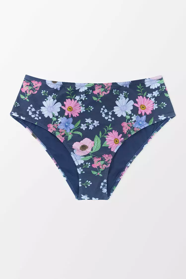 Cupshe Sydnie Floral High Waist Plus Size Bikini Bottom 3 Cupshe Sydnie Floral High Waist Plus Size Bikini Bottom - Image 3