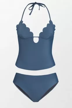 Cupshe Omniscient Solid Scalloped Tankini and Classic Hipster Set -Deals Cupshe Store 3 19619dca c5ad 4706 a130 e0063a385c5f