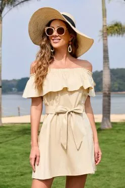 Cupshe Marlene Ruffle Off Shoulder Tie Waist Dress 5 Cupshe Marlene Ruffle Off Shoulder Tie Waist Dress -Deals Cupshe Store 3 210b10c2 92c2 4c7d ad1b 07b2e540187b