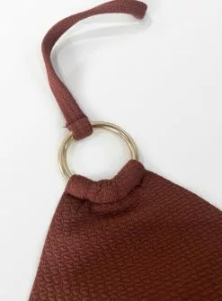 Cupshe Denver Brown O-ring Back Tie Halter Bikini -Deals Cupshe Store 3 26612660 0a5a 472c 8729 799133598c2c