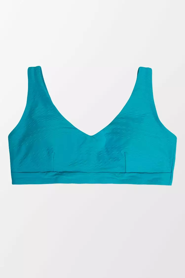 Cupshe Ainhoa Teal Back Hook Plus Size Bikini Top 5 Cupshe Ainhoa Teal Back Hook Plus Size Bikini Top - Image 5