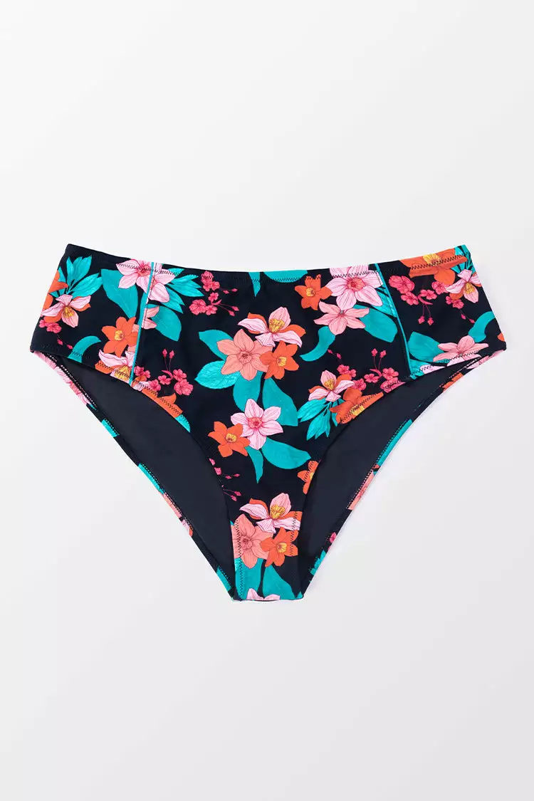 Cupshe Cynthia Floral High Waisted Plus Size Bikini Bottom 3 Cupshe Cynthia Floral High Waisted Plus Size Bikini Bottom - Image 3