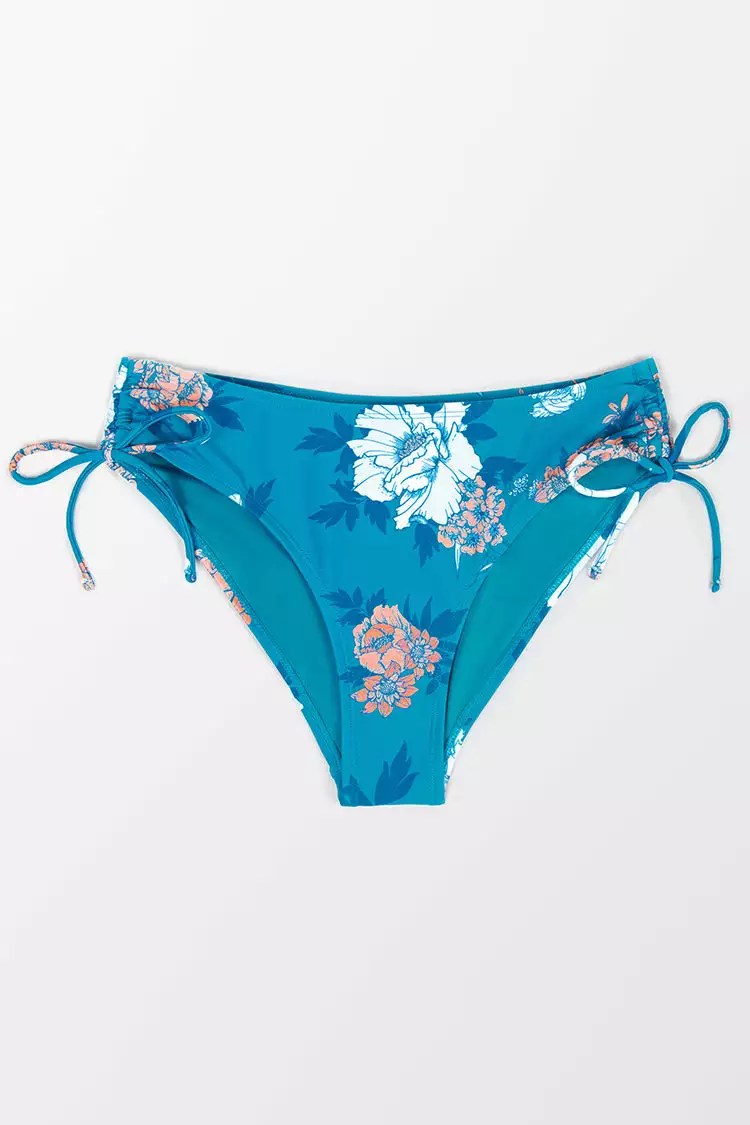 Cupshe Seafoam Garden Side Shirred Hipster Bikini Bottom 3 Cupshe Seafoam Garden Side Shirred Hipster Bikini Bottom - Image 3