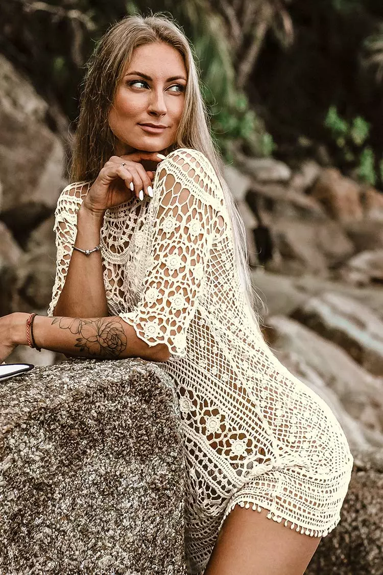 Cupshe Boho Hollow-Out Cover Up 3 Cupshe Boho Hollow-Out Cover Up - Image 3