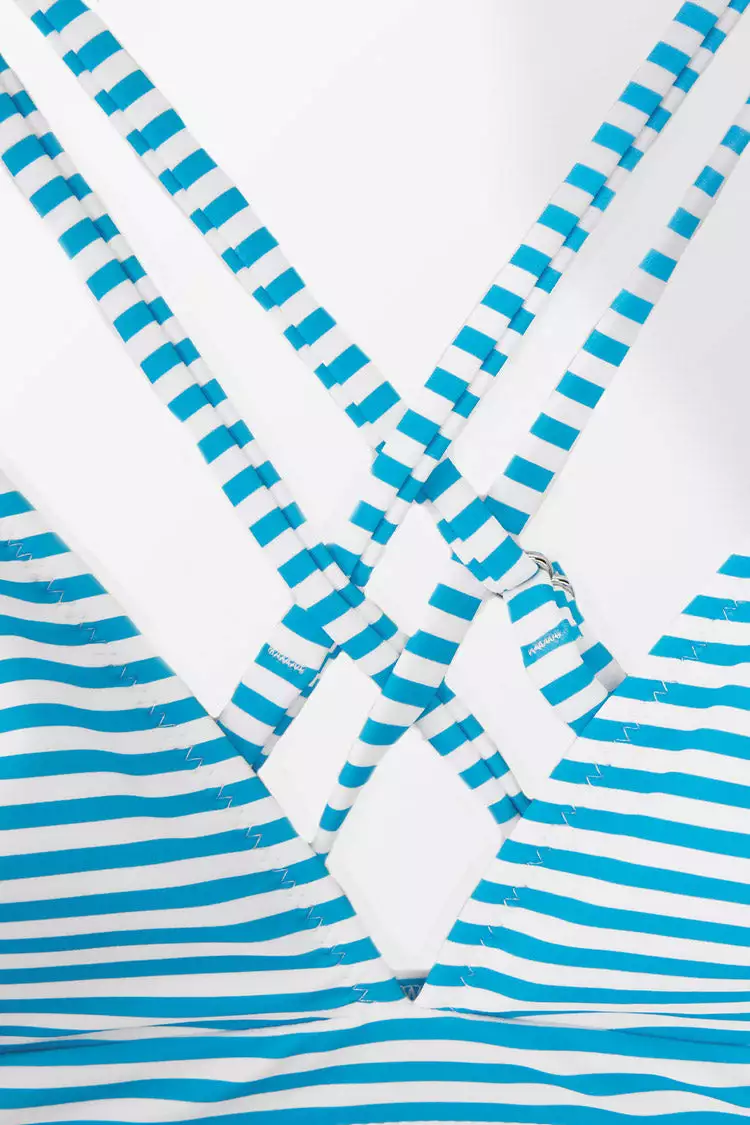 Cupshe Briella Triangle Striped and Peachy Crisscross Bikini 5 Cupshe Briella Triangle Striped and Peachy Crisscross Bikini - Image 5