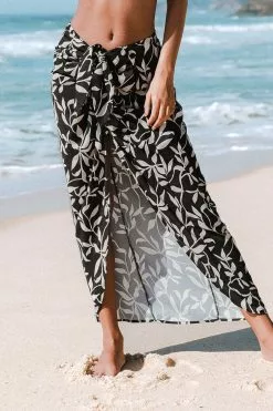 Cupshe Mckayla Leafy Tie Waisted Sarong